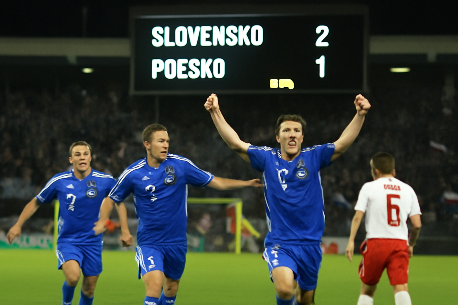 Slovensko zdolalo Poľsko 2:1 a prezimovalo na čele kvalifikácie MS 2010