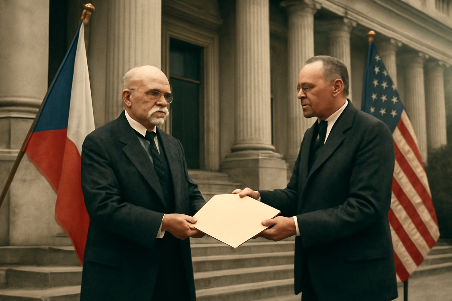 Masaryk odovzdal USA Washingtonskú deklaráciu o samostatnosti Česko-Slovenska