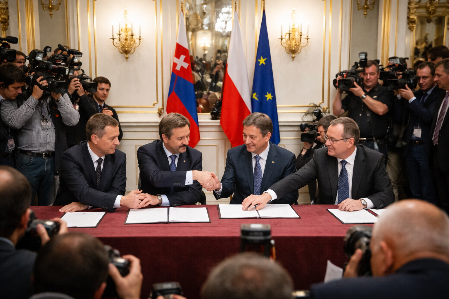 Koalícia SDK, SDĽ, SMK a SOP spečatila v Primaciálnom paláci vznik Dzurindovej vlády