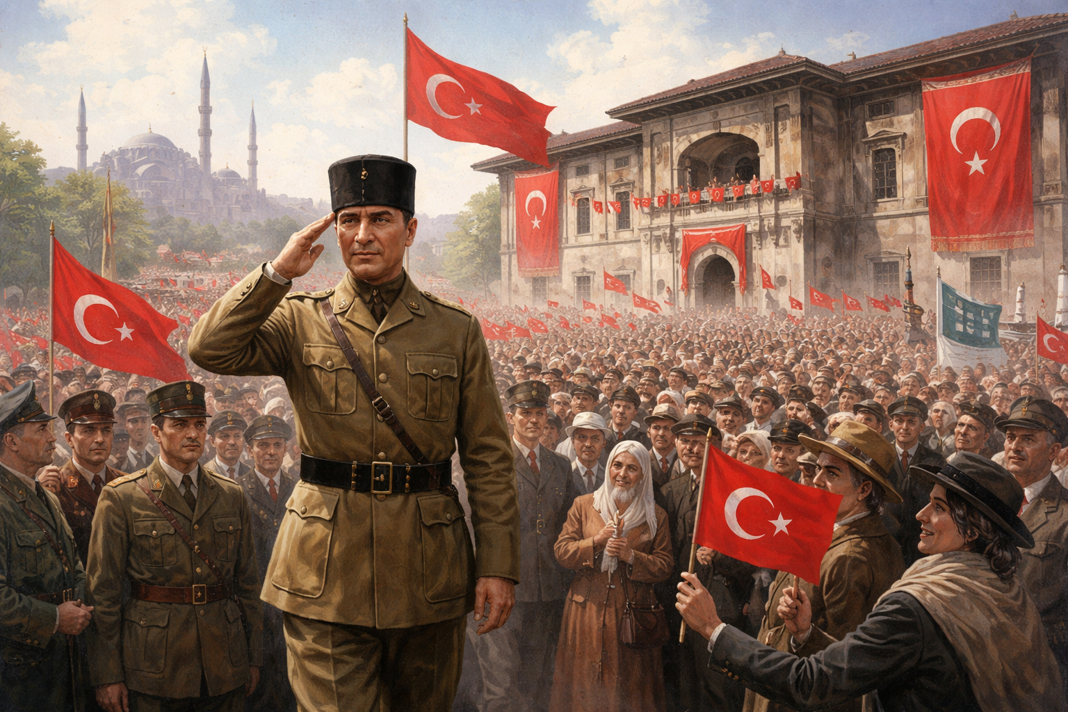 Mustafa Kemal prevzal moc a zrodila sa Turecká republika