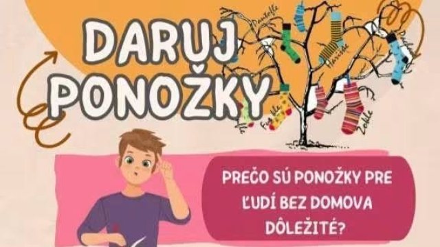 Košice – Nad jazerom spúšťajú „Ponožkový október“: zbierku nových alebo nenosených ponožiek pre ľudí bez domova.