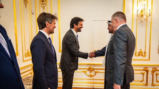 Prezident SAE šejk Muhammad bin Zájid Ál Nahján je na pracovnej návšteve Slovenska.
