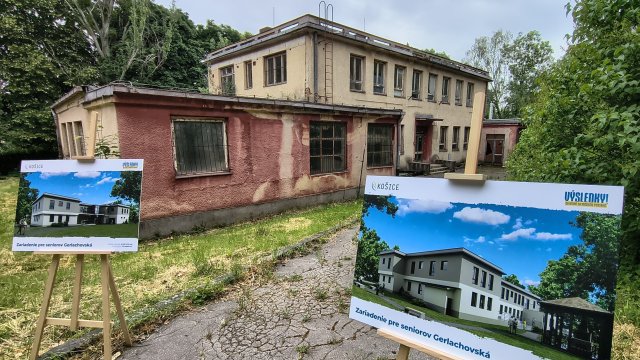 Bývalé detské jasle na Gerlachovskej ulici v Košiciach sa menia na moderné zariadenie pre seniorov