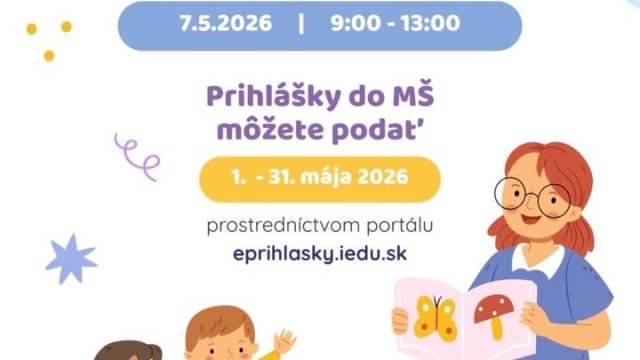 Košická Cirkevná ZŠ s MŠ sv. Gorazda spúšťa zápis do materskej školy na školský rok 2026/2027.